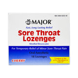 Major Sore Throat Relief Lozenges, 18 count - 00904625549 - LL Medico
