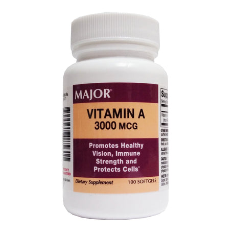 Major Vitamin A Dietary Supplement, 10000 IU - 00904208560 - LL Medico
