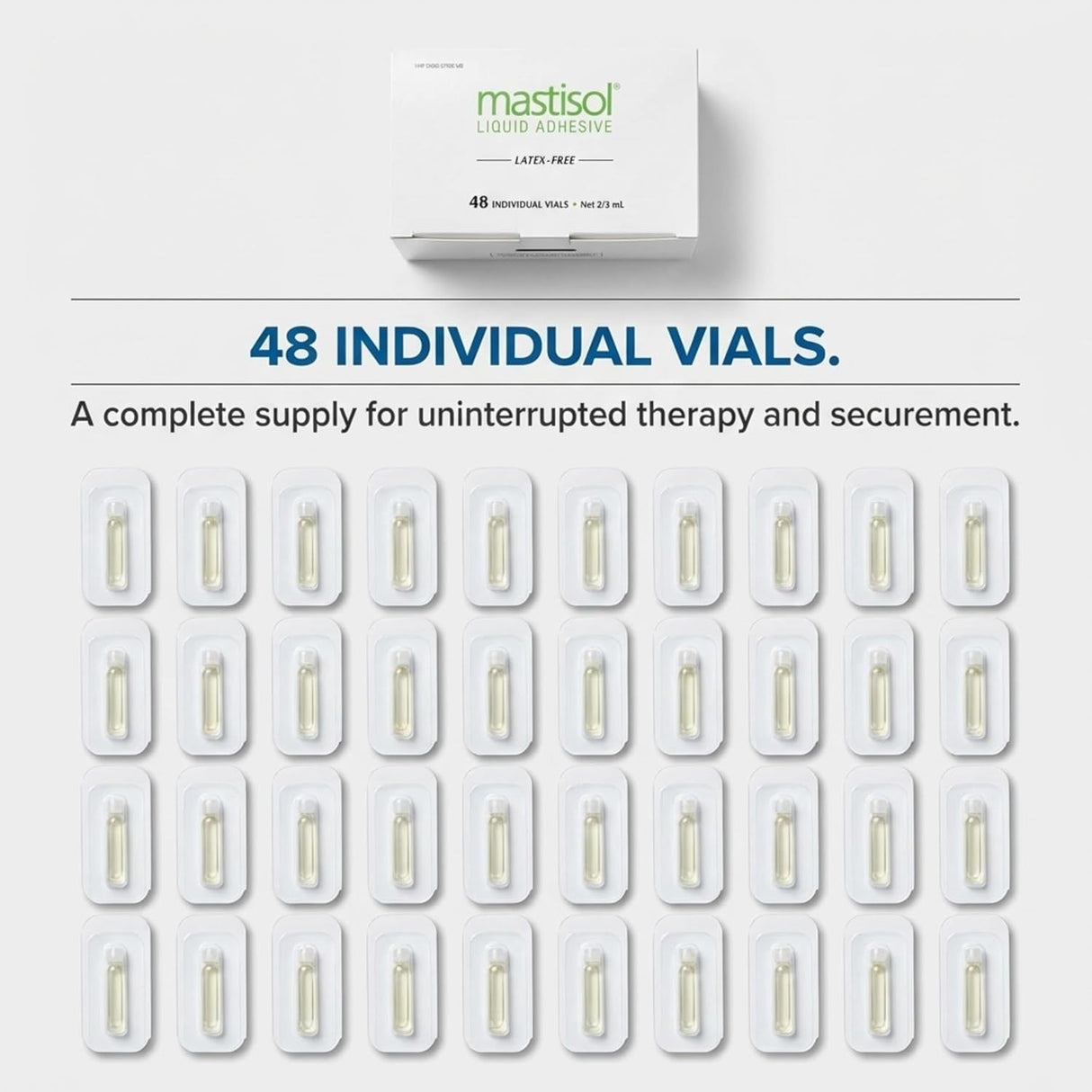 Mastisol Liquid Adhesive, Latex-Free, 2/3 mL Vials - 00496052306-Single - LL Medico
