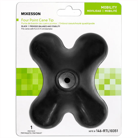 McKesson 4-Point Cane Tip, 3/4" Diameter - 146-RTL10351-Box - LL Medico