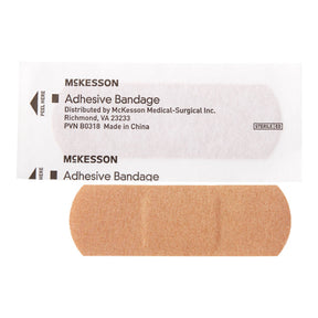 McKesson Adhesive Bandage Fabric Tan, Sterile, 1" x 3" - 16-4811-Box - LL Medico