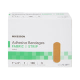 McKesson Adhesive Bandage Fabric Tan, Sterile, 1" x 3" - 16-4811-Box - LL Medico