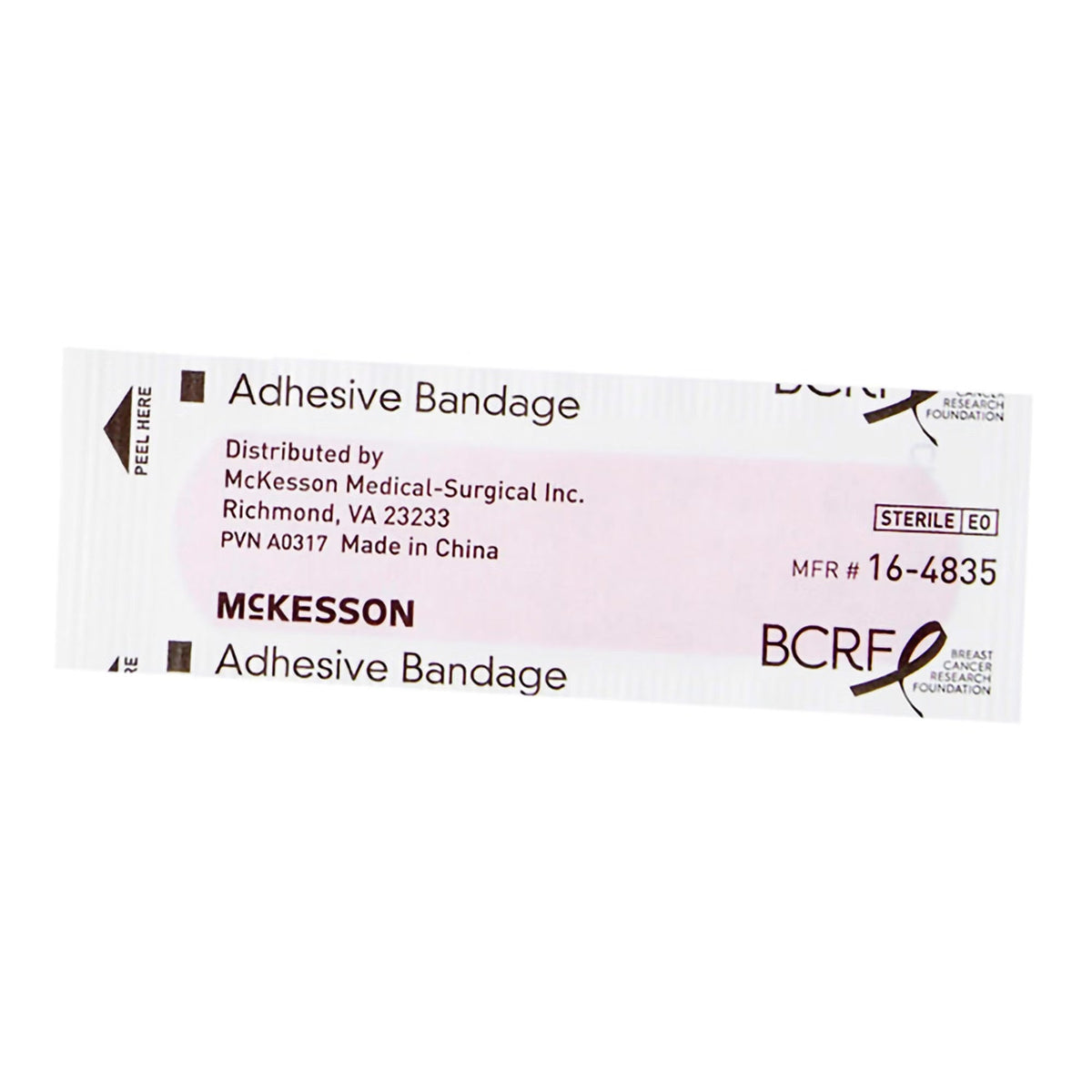 McKesson Adhesive Bandage, Pink, Sterile, 3/4" x 3" - 16-4835-Box - LL Medico