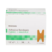 McKesson Adhesive Bandages Fabric Knuckle, Tan, Sterile, 1.5" x 3" - 16-4814-Box - LL Medico
