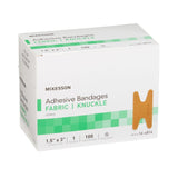 McKesson Adhesive Bandages Fabric Knuckle, Tan, Sterile, 1.5" x 3" - 16-4814-Box - LL Medico