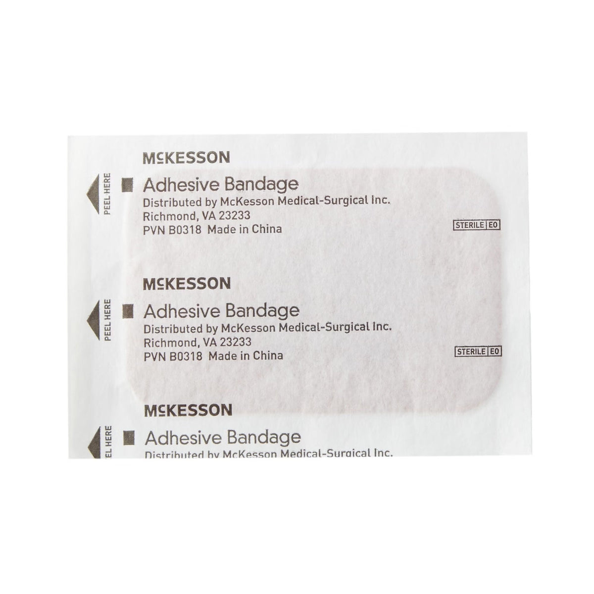 McKesson Adhesive Bandages Fabric Patch, Sterile, 2 in x 3 in - 16-4816-Box - LL Medico