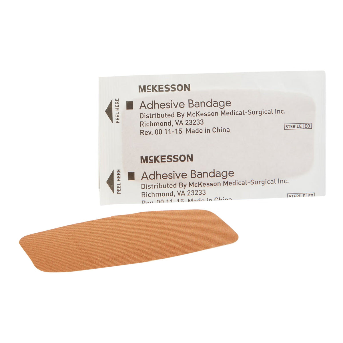McKesson Adhesive Bandages Fabric Patch, Sterile, 2 in x 4 in - 16-4817-Box - LL Medico
