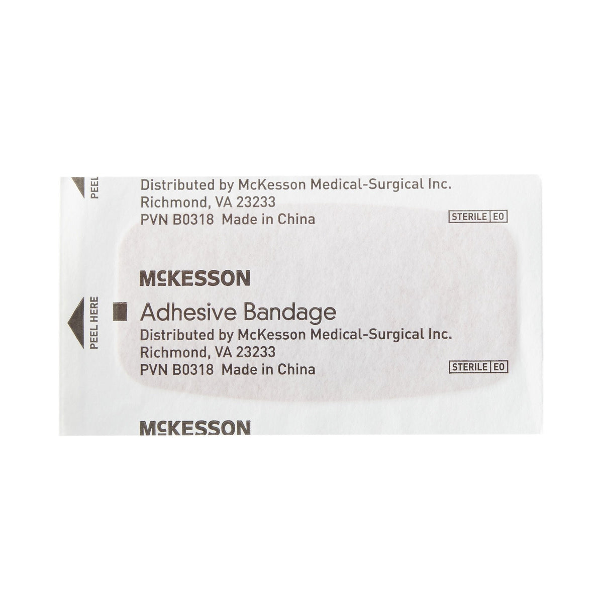 McKesson Adhesive Bandages Fabric Patch, Sterile, 2 in x 4 in - 16-4817-Box - LL Medico
