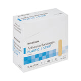 McKesson Adhesive Bandages Plastic Strip, Sterile, 3/4" x 3" - 16-4823-Box - LL Medico