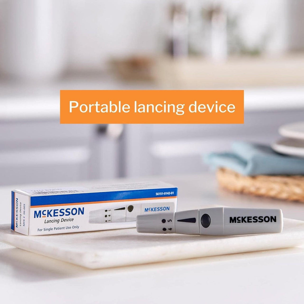 McKesson Adjustable Depth Lancing Device, Spring - Loaded Trigger Button - 06-005X - LL Medico