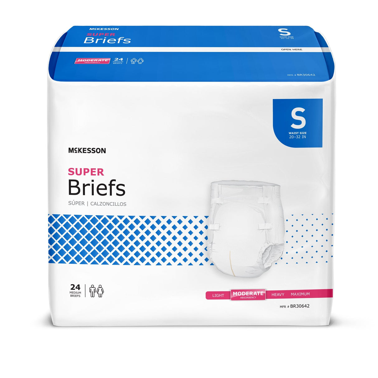 McKesson Adult Briefs, Super - BR30642-Pack - LL Medico