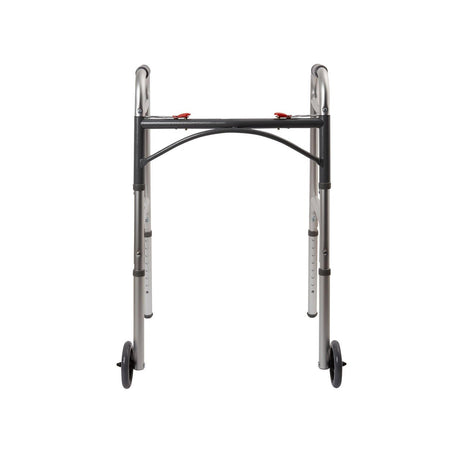 McKesson Adult Folding Walker w/ Wheels - 146-10210-4 - LL Medico