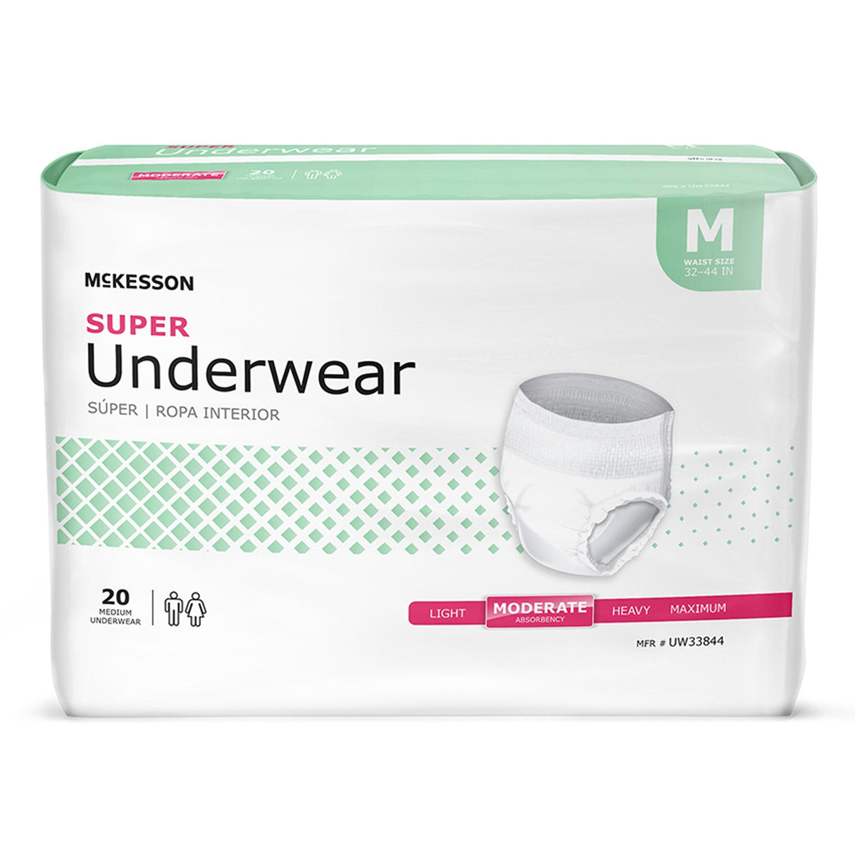 McKesson Adult Pull Up Underwear, Super - UW33844-Pack - LL Medico