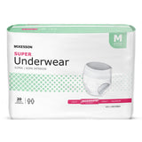 McKesson Adult Pull Up Underwear, Super - UW33844-Pack - LL Medico