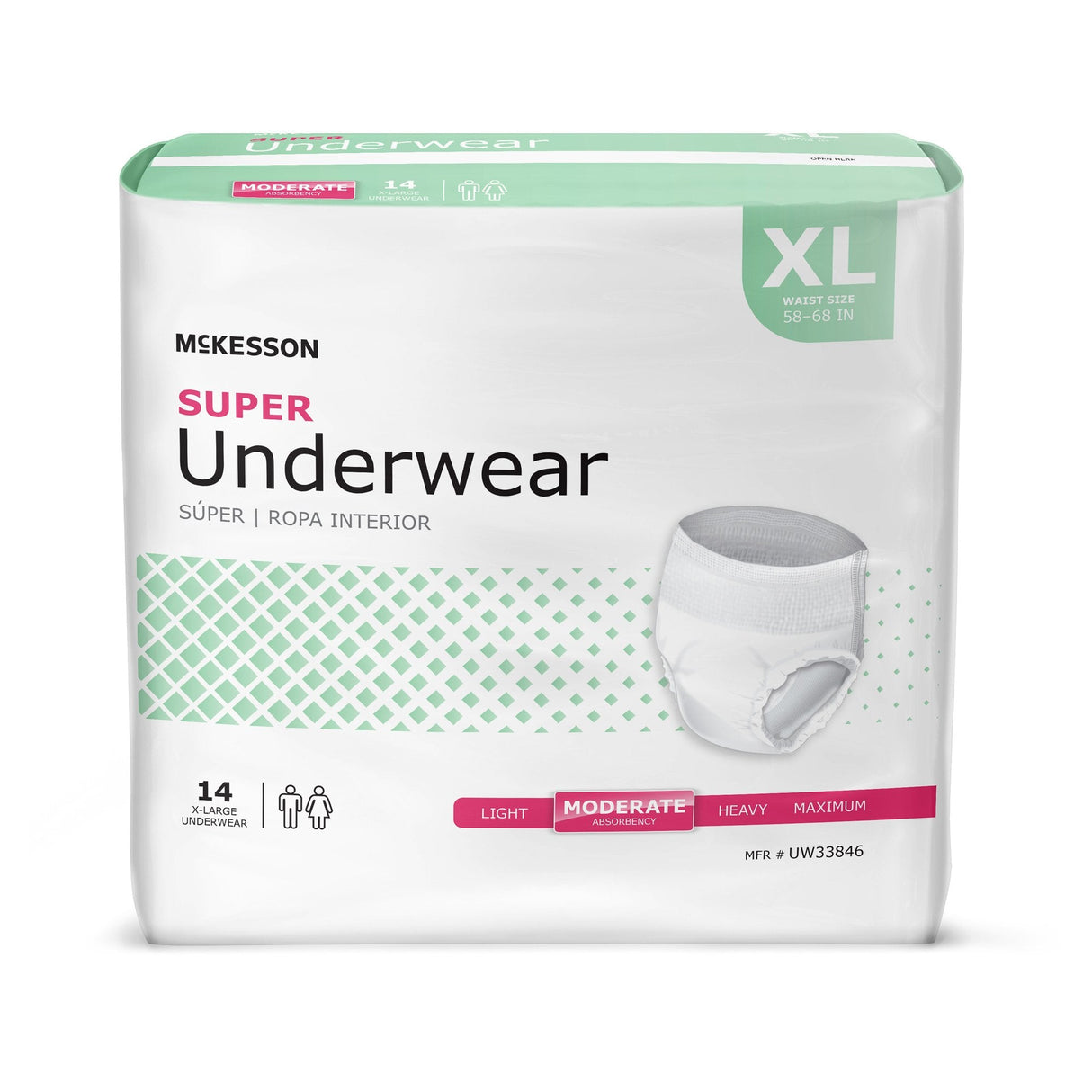 McKesson Adult Pull Up Underwear, Super - UW33846-Pack - LL Medico