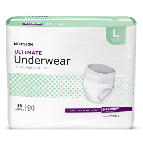 McKesson Adult Pull Up Underwear, Ultimate - UW33852-Pack - LL Medico