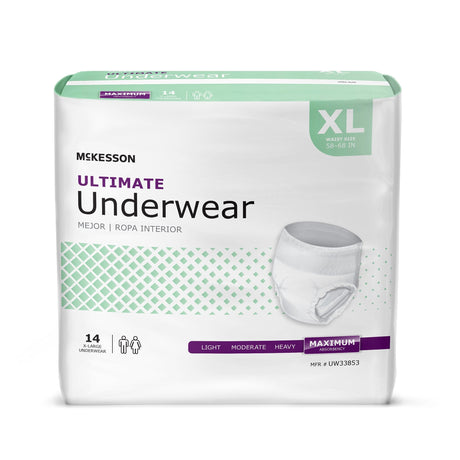 McKesson Adult Pull Up Underwear, Ultimate - UW33853-Pack - LL Medico