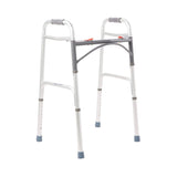 McKesson Aluminum Folding Walker, Dual Release, Adjustable Height 32" to 39", 350 lb Capacity - 146-10200-4-Case - LL Medico