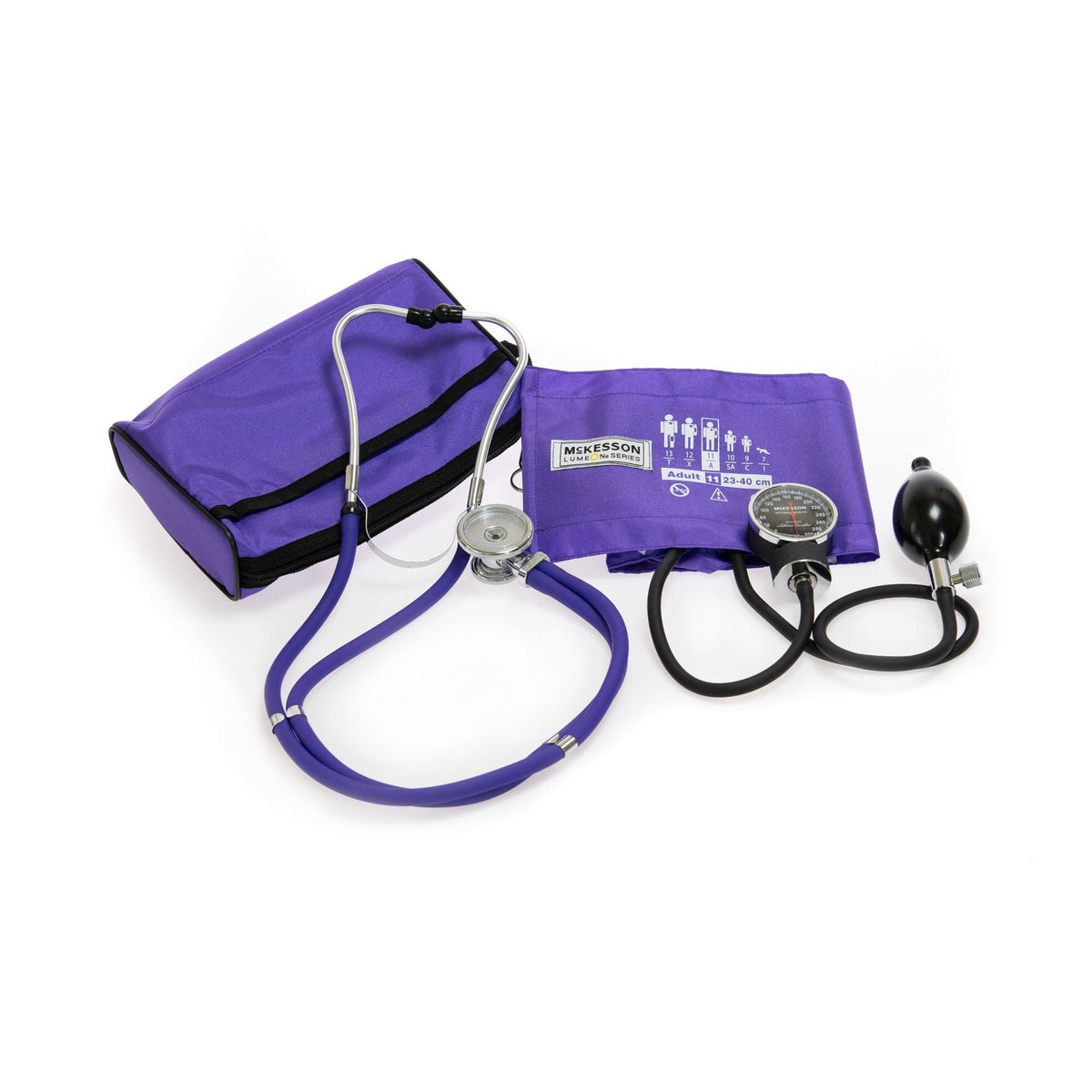 McKesson Aneroid Sphygmomanometer and Sprague Stethoscope Kit, Adult Cuff, 23 to 33 cm - 01-768-641-11AVGM-Box - LL Medico