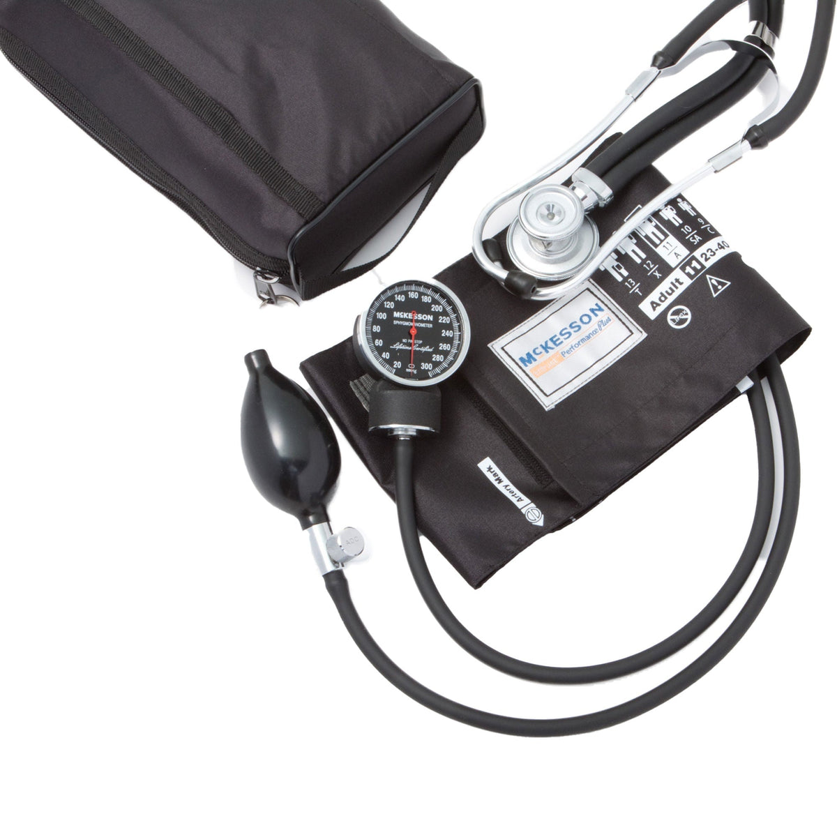 McKesson Aneroid Sphygmomanometer and Stethoscope Set, Adult - 01-768-641-11ABKGM-Case - LL Medico