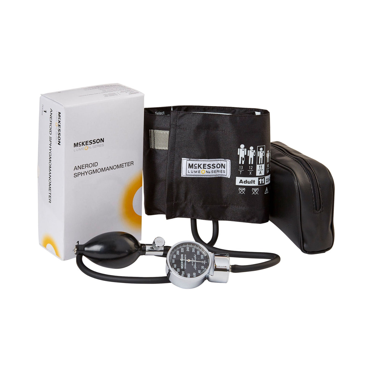 McKesson Aneroid Sphygmomanometer, Pocket, Adult Cuff - 01-700-11ABKGM-Box - LL Medico