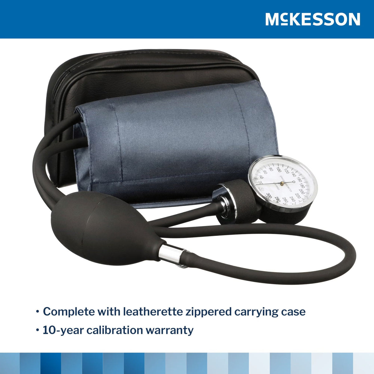 McKesson Aneroid Sphygmomanometer, Pocket Style, Large Adult Cuff, 34 - 50 cm - 01-775-12XNGM-Box - LL Medico
