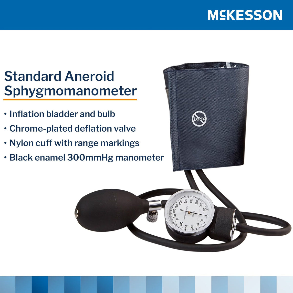 McKesson Aneroid Sphygmomanometer, Small Adult Cuff, 19 - 27 cm - 01-775-10SANGM-Box - LL Medico