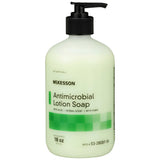 McKesson Antimicrobial Lotion Soap, Herbal Scent, 18-ounce Pump Bottle - 53-28087-18-Single - LL Medico