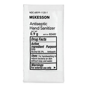 McKesson Antiseptic Hand Sanitizer Gel, 0.9 g - 82482-Box - LL Medico