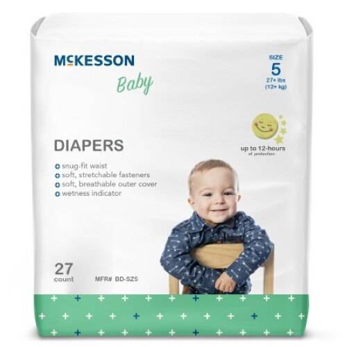 McKesson Baby Diapers, Size 5 - BD-SZ5-Pack - LL Medico
