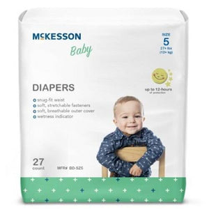 McKesson Baby Diapers, Size 5 - BD-SZ5-Pack - LL Medico