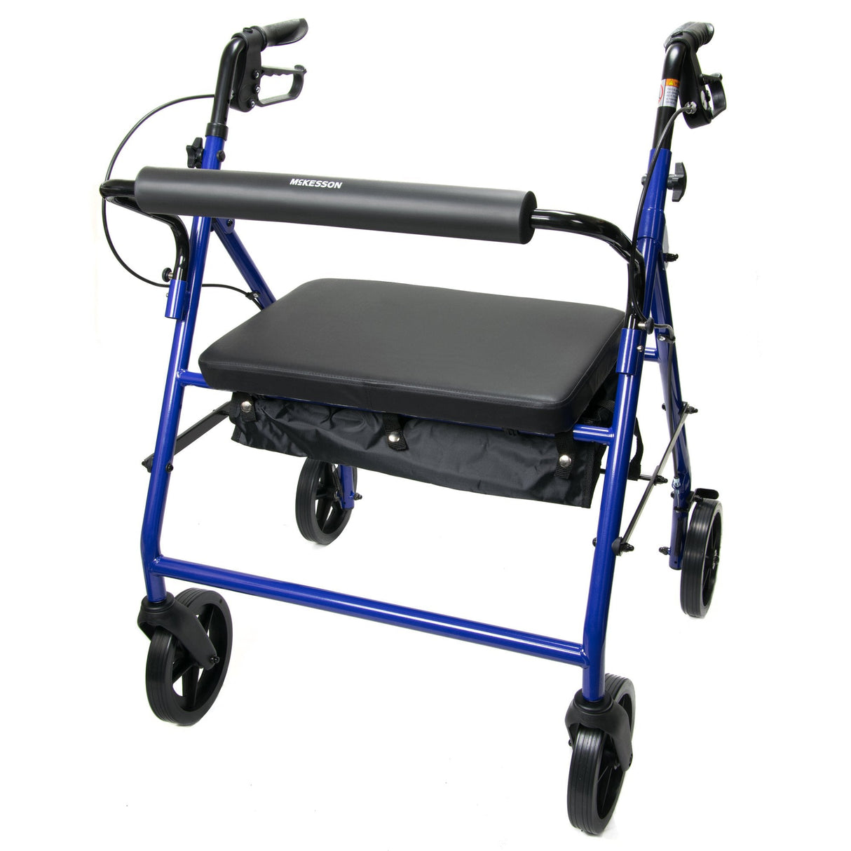McKesson Bariatric 4 Wheel Folding Heavy Duty Steel Rollator - 146-10216BL-1 - LL Medico