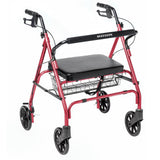 McKesson Bariatric 4 Wheel Folding Rollator, Red - 146-10215RD-1 - LL Medico