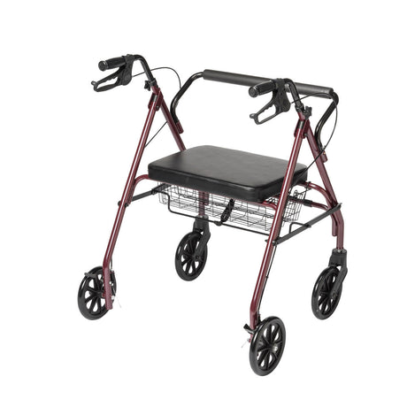 McKesson Bariatric 4 Wheel Folding Rollator, Red - 146-10215RD-1 - LL Medico