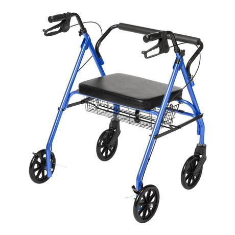 McKesson Bariatric 4 Wheel Rollator, Blue - 146-10215BL-1 - LL Medico