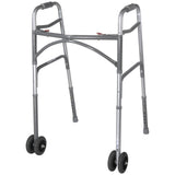 McKesson Bariatric Folding Walker w/ Wheels - 146-10220-2WW - LL Medico