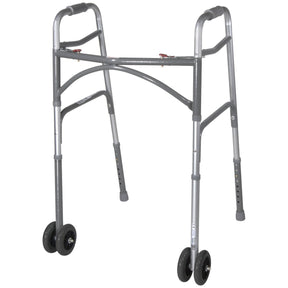 McKesson Bariatric Folding Walker w/ Wheels - 146-10220-2WW - LL Medico
