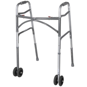 McKesson Bariatric Folding Walker w/ Wheels - 146-10220-2WW - LL Medico