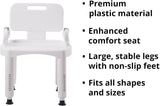 McKesson Bath Bench, Fixed Handle, No Backrest - 146-RTL12203KDR - LL Medico