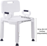McKesson Bath Bench, Fixed Handle, No Backrest - 146-RTL12203KDR - LL Medico