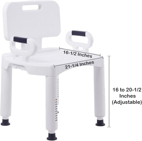 McKesson Bath Bench, Fixed Handle, No Backrest - 146-RTL12203KDR - LL Medico