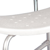 McKesson Bath Bench with Backrest, Without Arms, 20" Seat Width, 14" to 19" Seat Height, 500 lb Capacity - 146-12021KD-1-Single - LL Medico