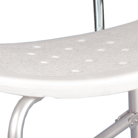 McKesson Bath Bench with Backrest, Without Arms, 20" Seat Width, 14" to 19" Seat Height, 500 lb Capacity - 146-12021KD-1-Single - LL Medico