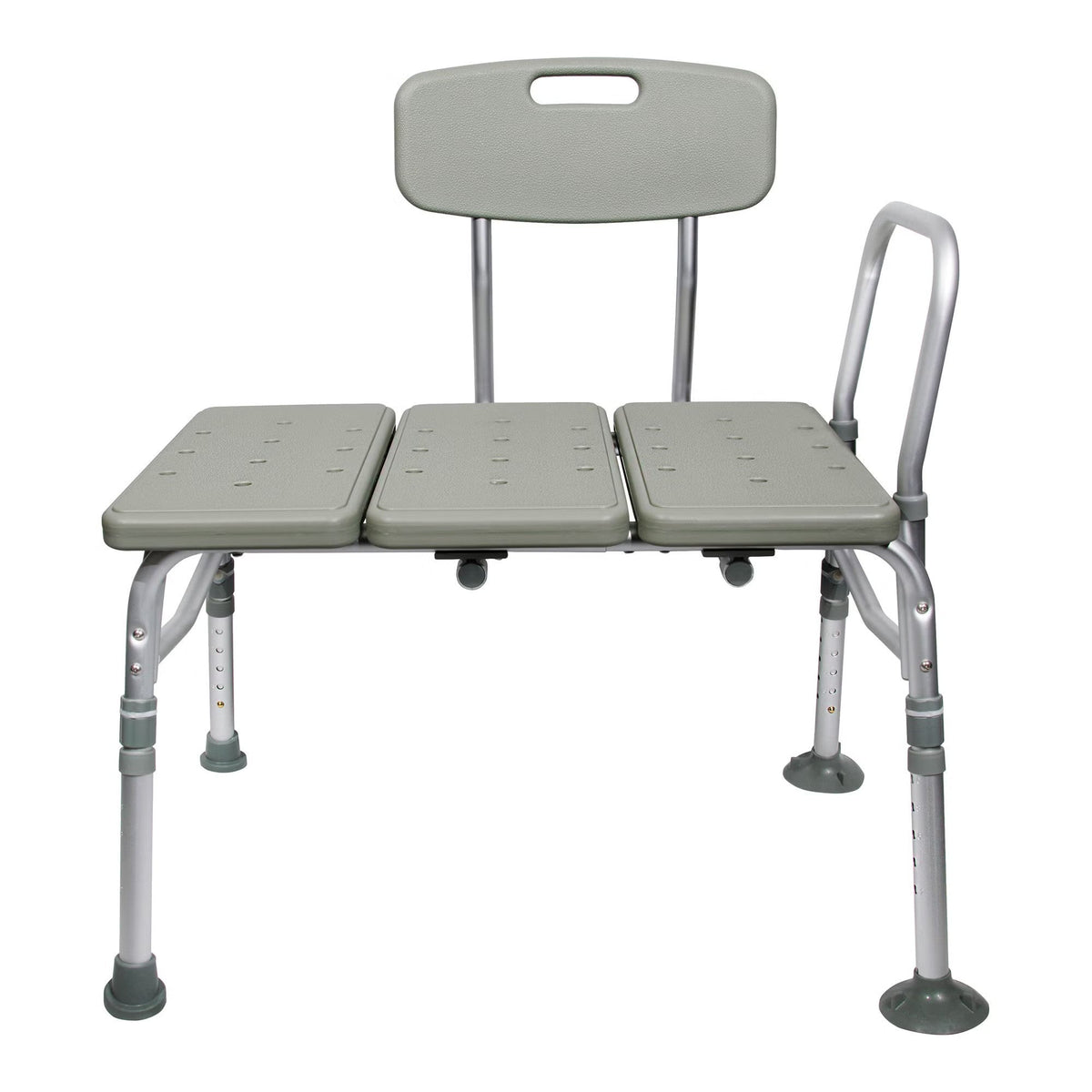 McKesson Bath Transfer Bench, Removable Arm Rail, Adjustable Seat Height 17.5" to 22.5", 400 lb Capacity - 146-12011KD-1-Single - LL Medico