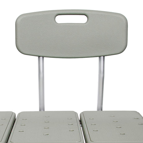 McKesson Bath Transfer Bench, Removable Arm Rail, Adjustable Seat Height 17.5" to 22.5", 400 lb Capacity - 146-12011KD-1-Single - LL Medico