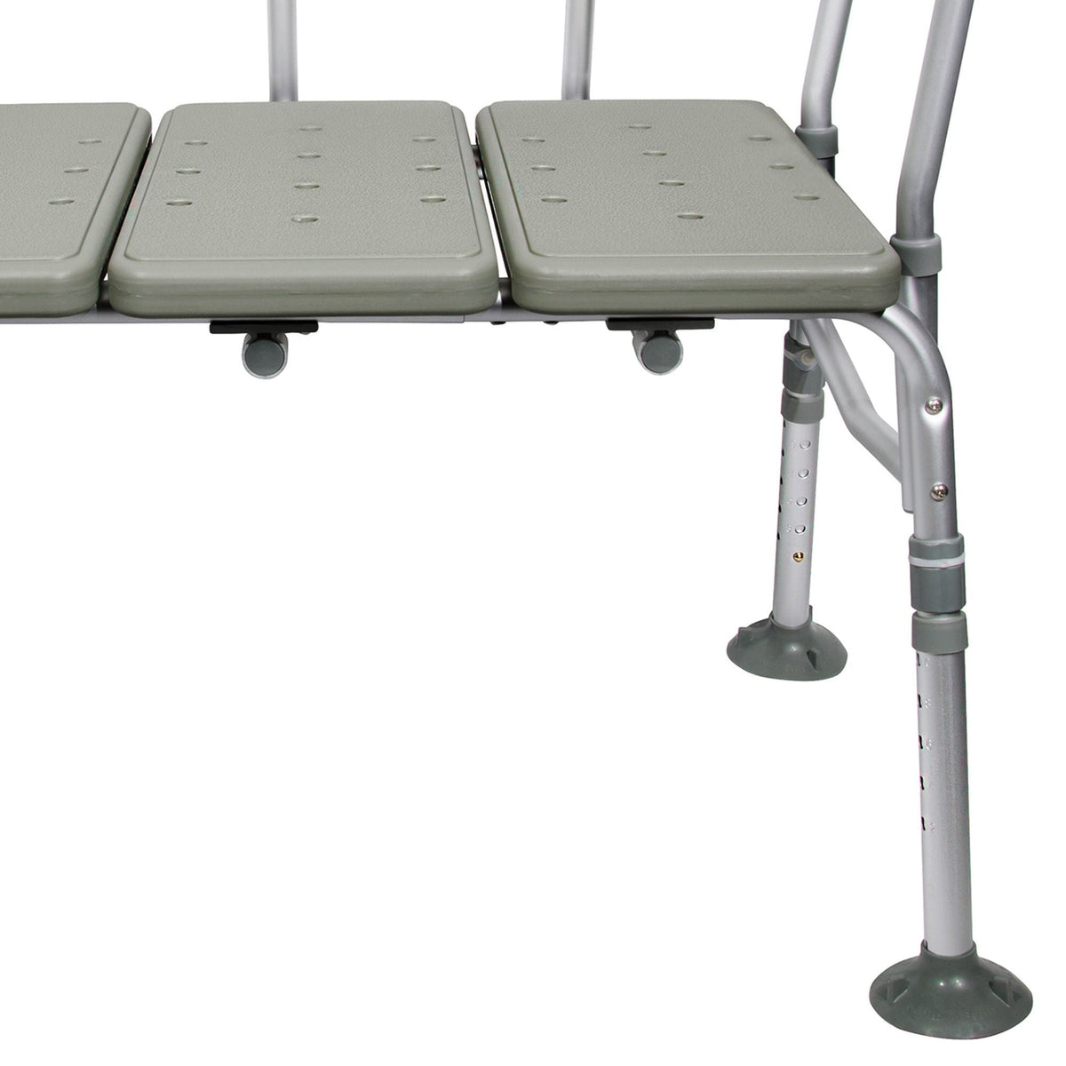 McKesson Bath Transfer Bench, Removable Arm Rail, Adjustable Seat Height 17.5" to 22.5", 400 lb Capacity - 146-12011KD-1-Single - LL Medico