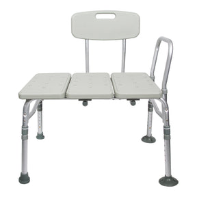 McKesson Bath Transfer Bench with Removable Arm Rail, 17.5" to 22.5" Seat Height, 400 lb Capacity - 146-RTL12031KDR-Single - LL Medico