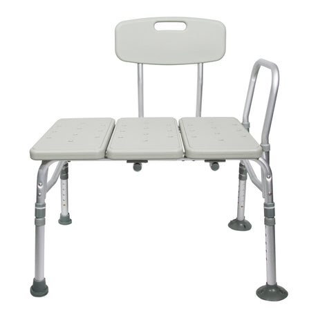 McKesson Bath Transfer Bench with Removable Arm Rail, 17.5" to 22.5" Seat Height, 400 lb Capacity - 146-RTL12031KDR-Single - LL Medico