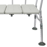 McKesson Bath Transfer Bench with Removable Arm Rail, 17.5" to 22.5" Seat Height, 400 lb Capacity - 146-RTL12031KDR-Single - LL Medico