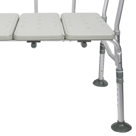 McKesson Bath Transfer Bench with Removable Arm Rail, 17.5" to 22.5" Seat Height, 400 lb Capacity - 146-RTL12031KDR-Single - LL Medico